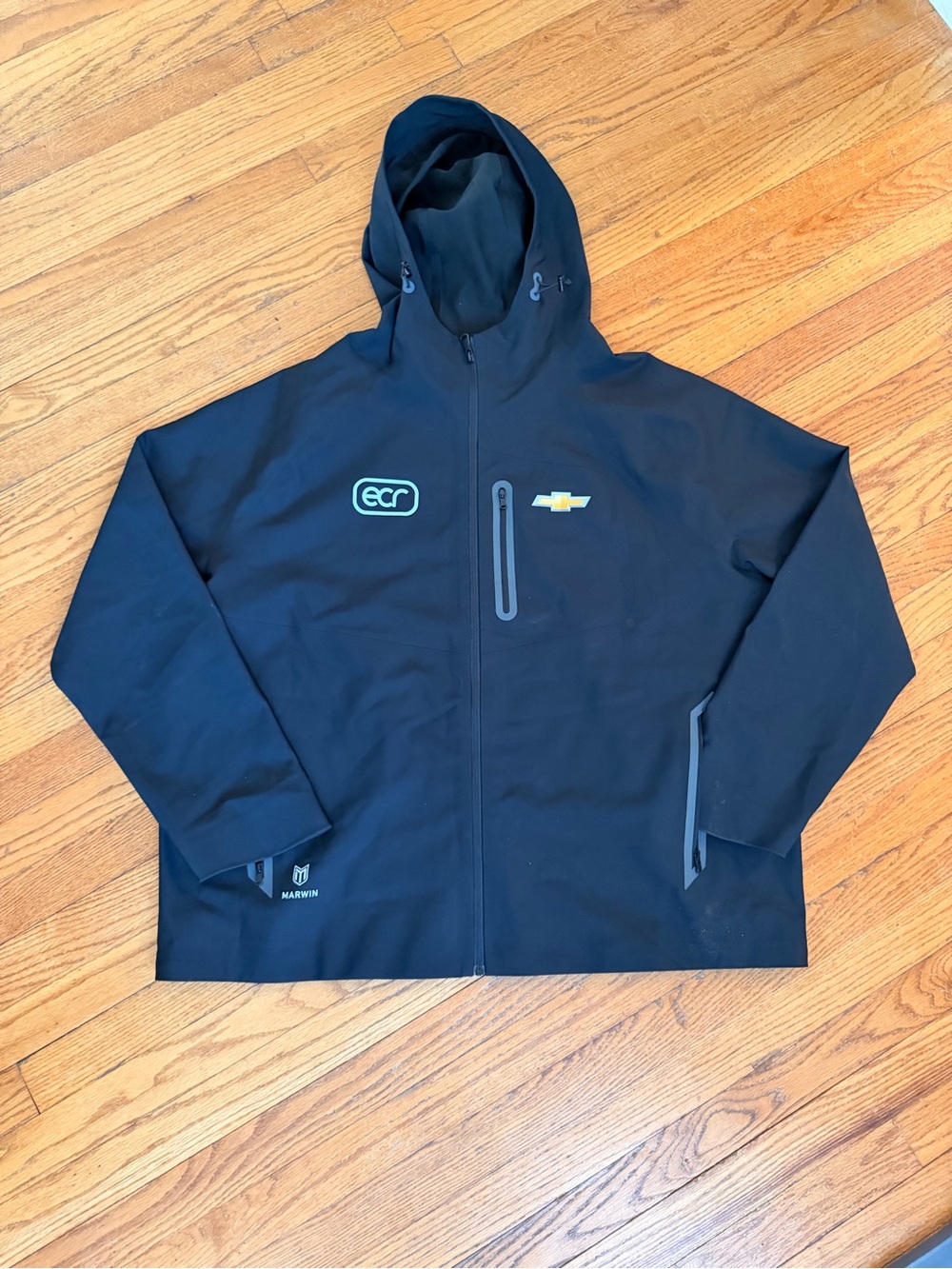 Marwin Sports Chevrolet ECR Hooded Softshell Jacket Black 3XL Waterproof